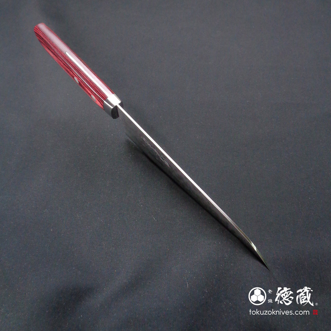 Stainless VG10 Santoku Knife Red Handle