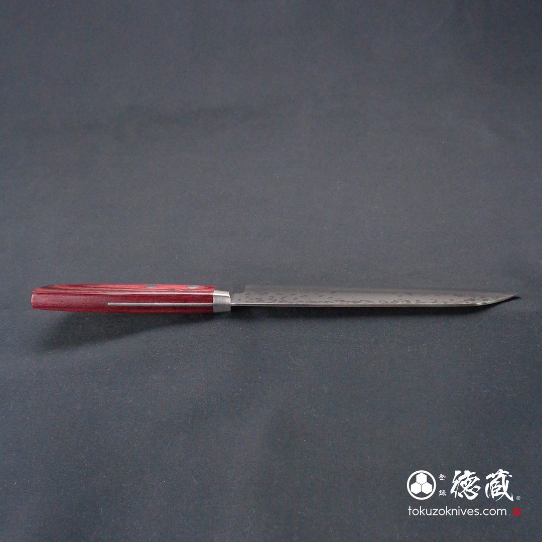 Stainless VG10 Santoku Knife Red Handle