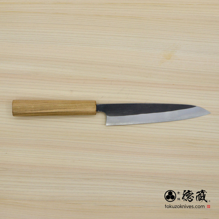 Carbon White Steel No. 2 Black Finish Petty / Paring Knife  Sakura Octagonal Handle