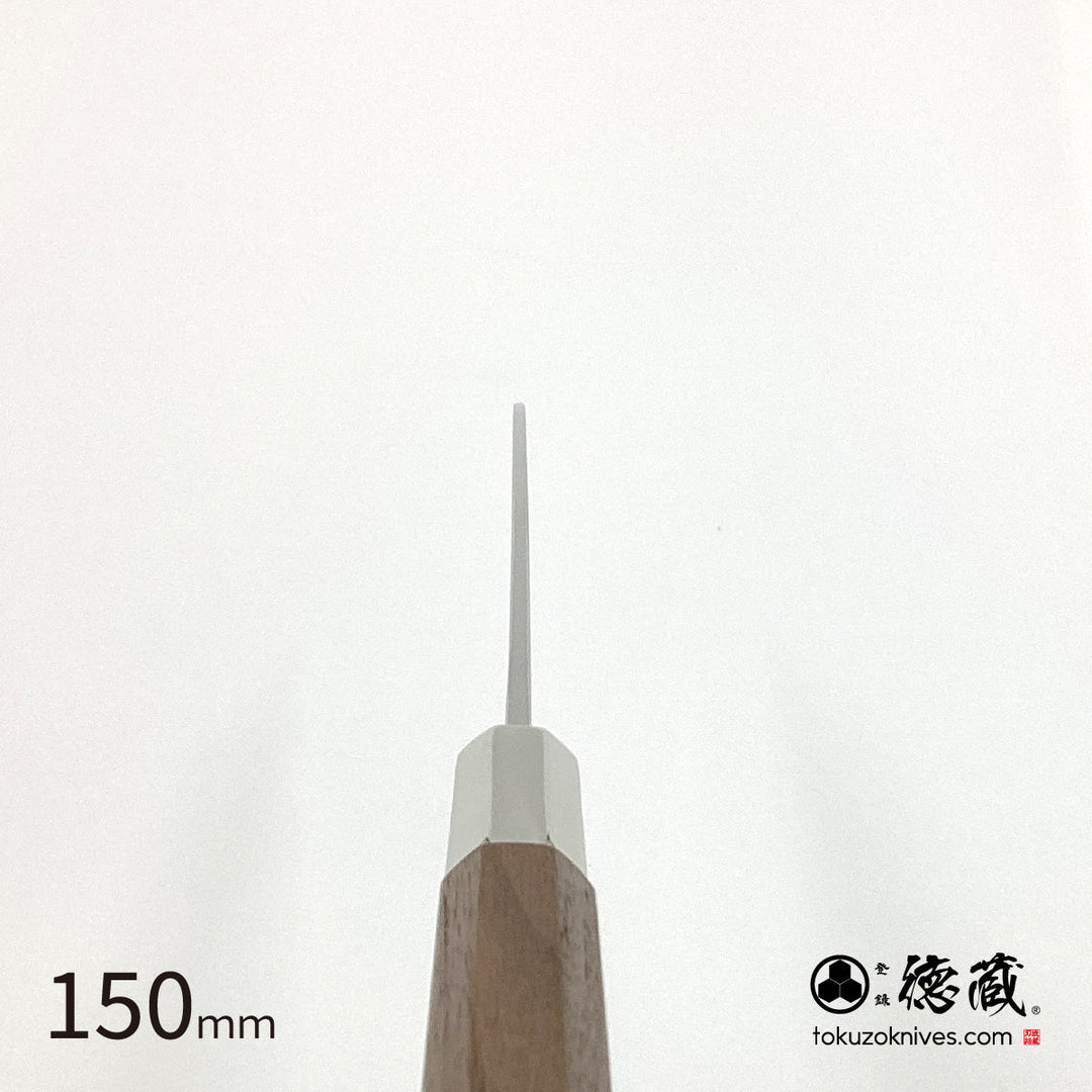 Stainless Silver Steel No. 3 Mirror Finish Petty / Paring Knife Walnut Octagonal Handle