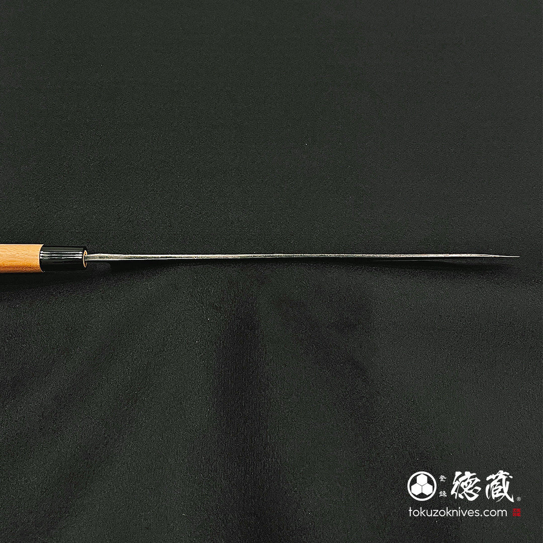 Carbon Blue Steel No. 2 Black Finish Sujibiki Knife (Slicer) Walnut Handle