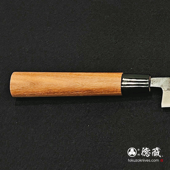 Carbon Blue Steel No. 2 Black Finish Sujibiki Knife (Slicer) Walnut Handle
