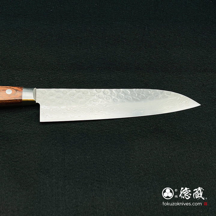 Stainless VG10 Santoku Knife Mahogany Handle