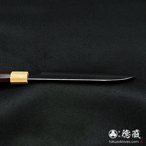 Stainless Silver Steel No. 3 Santoku Knife Rosewood Octagonal Handle