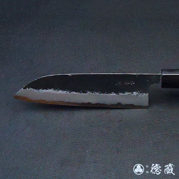 Carbon Aogami Super Santoku Knife Rosewood Octagonal Handle